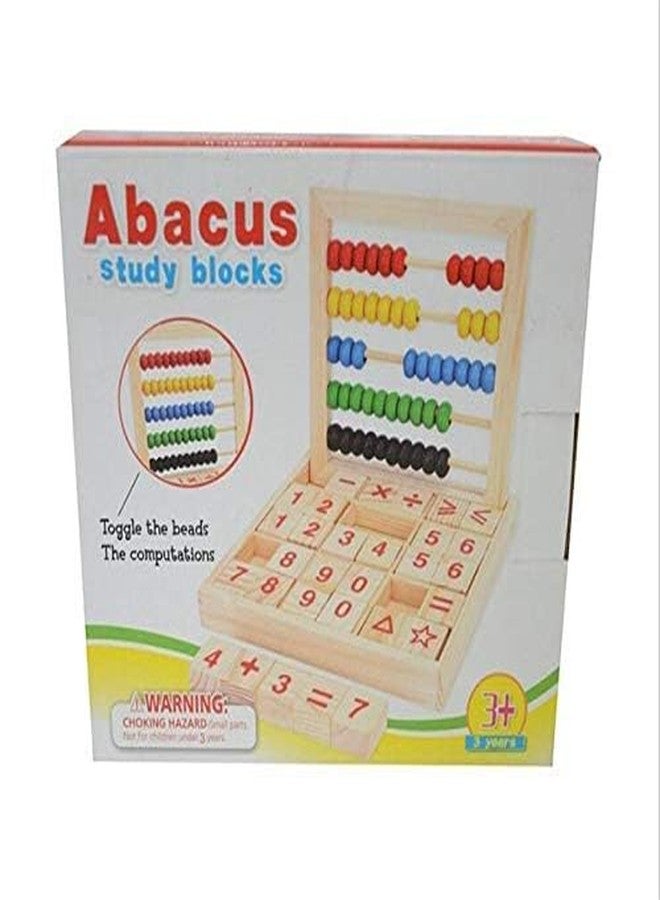 Little mind Wooden Abacus Study Blocks with Beads - Maths Counting Learning Box, Educational Toy for Kids, Early Learning, STEM Toy, Montessori-Inspired, Skill Development for Toddlers - Image 3